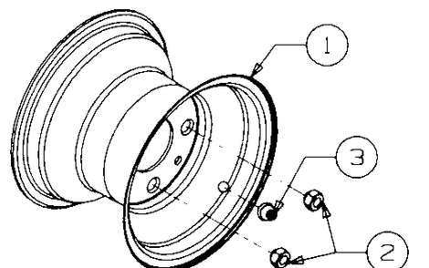 Rear Wheel Diagram and Parts List for LT2180 13A254G710-13A254G712 Cub Cadet Lawn Tractor